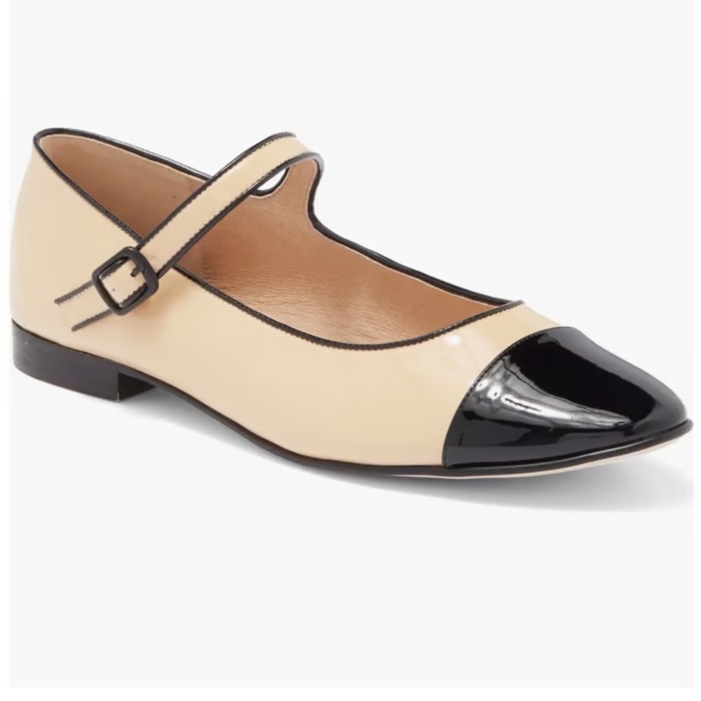 Jeffrey Campbell Women's Curvet Cap Toe Mary Jane Flats Sz 8.5